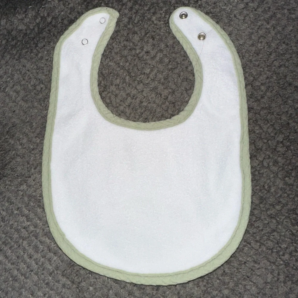 NEW Handcrafted Duck Baby Bib- Green